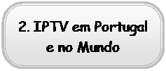 Rounded Rectangle: 2. IPTV em Portugal e no Mundo
