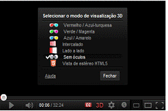 Selecção de diferentes tipos de 3d